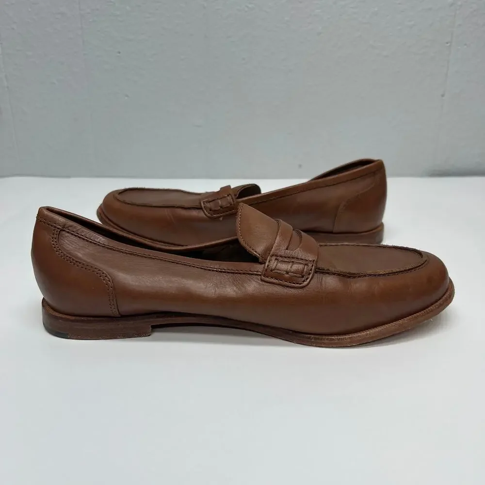 J. Crew Academia Leather Loafers Womens 7.5 School College Work Business Casual